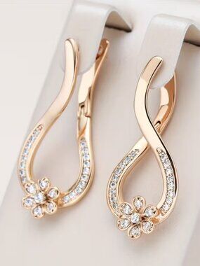 14K Gold Womens 2ct Diamond Hanging Drop Hoop Earrings Ladies 14K Silver Jewelry